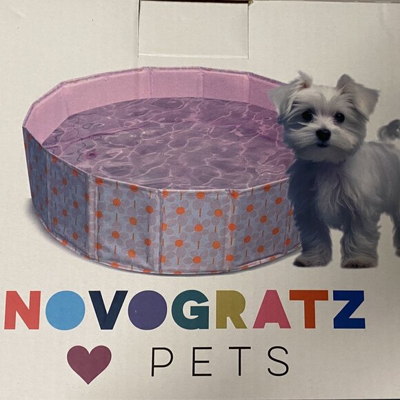 NOVOGRATZ ♥ PETS Foldable Dog / Pet Pool – Floral Design - Dog Not Included - Picture 1 of 5